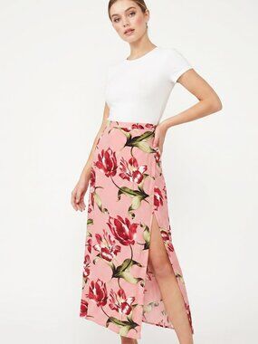 *Forever 21 Pink Floral Maxi Skirt